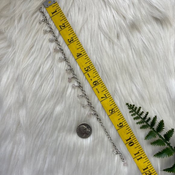 Quartz silver tone anklet - Picture 4 of 5